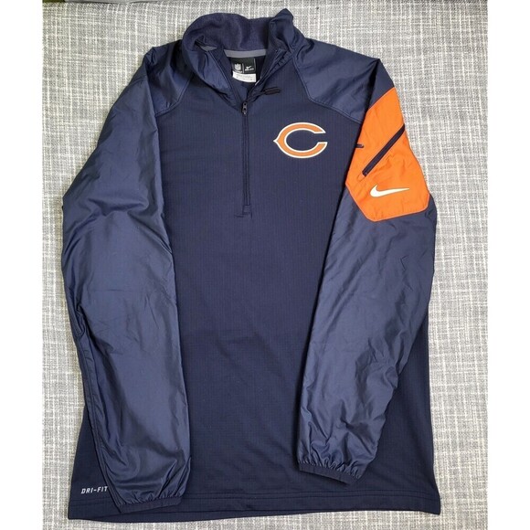 NIKE Dri-Fit Chicago Starter Jacket 1/4 Zip Pullover On Field Navy Men's M - Picture 7 of 10